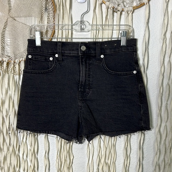 Madewell NWOT Relaxed Denim Shorts in Washed Black Size 26 - Picture 2 of 9